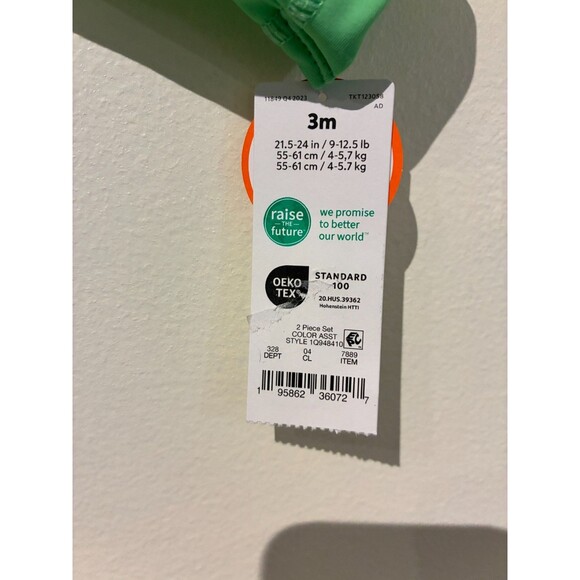 NWT Carter's Just One You Green Whale Swimsuit Outfit - 3M - Picture 3 of 3